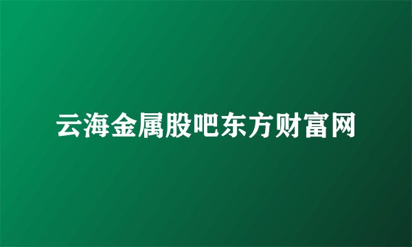 云海金属股吧东方财富网