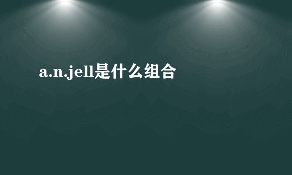 a.n.jell是什么组合