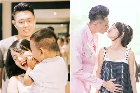 张嘉倪诞下二胎 一家四口好幸福