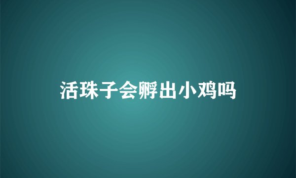活珠子会孵出小鸡吗