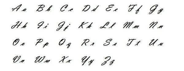 26字母漂亮写法图斜体