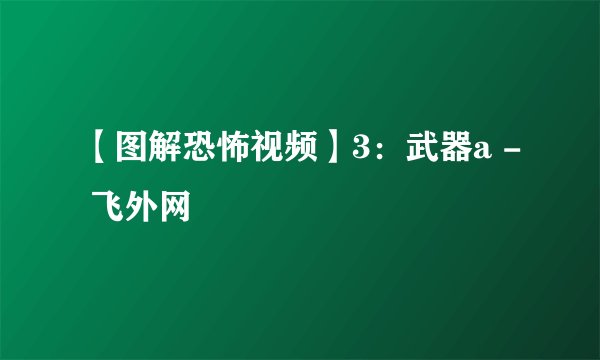 【图解恐怖视频】3：武器a - 飞外网