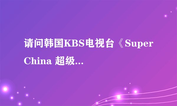 请问韩国KBS电视台《Super China 超级中国》第五集里讲到文革的画作的背景音乐是什么？？？