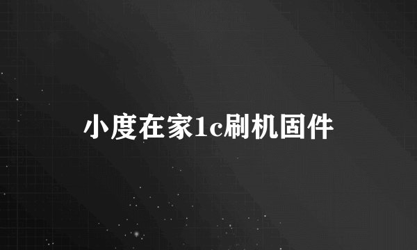 小度在家1c刷机固件