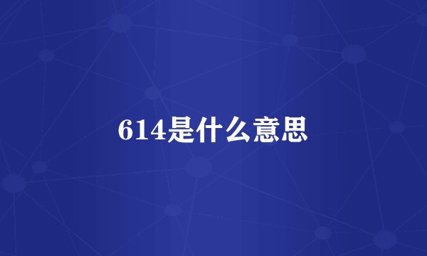 614是什么意思