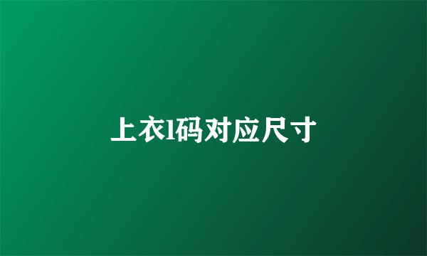 上衣l码对应尺寸