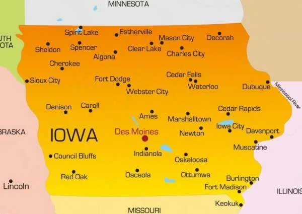 艾奥瓦州在美国哪里
