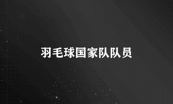 羽毛球国家队队员