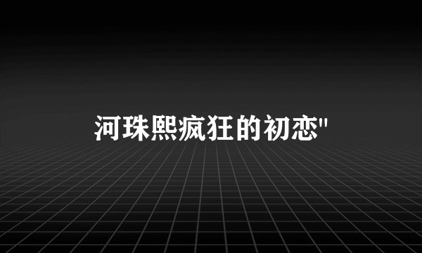 河珠熙疯狂的初恋