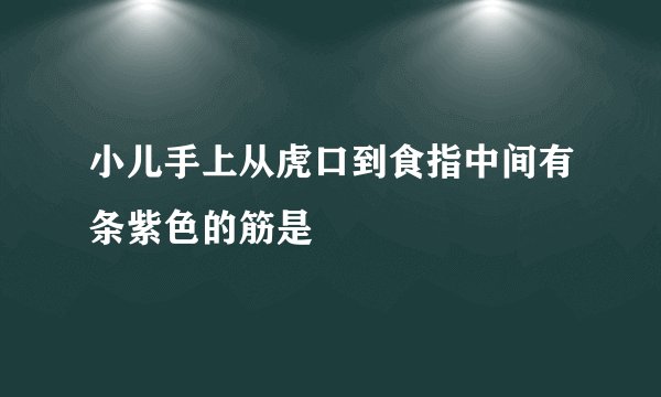 小儿手上从虎口到食指中间有条紫色的筋是