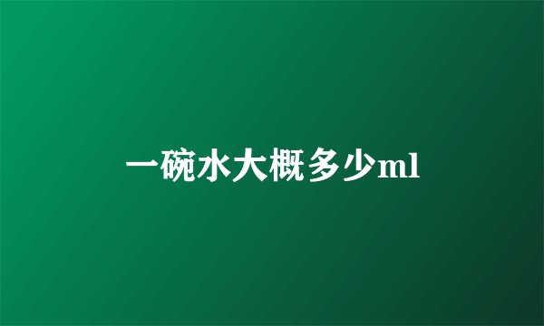 一碗水大概多少ml