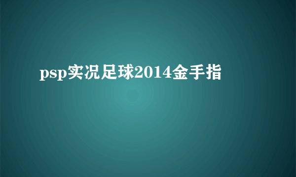 psp实况足球2014金手指