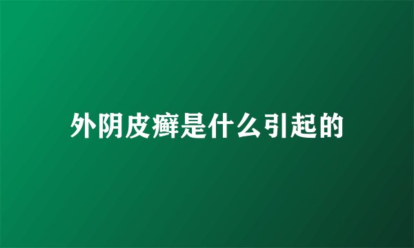 外阴皮癣是什么引起的