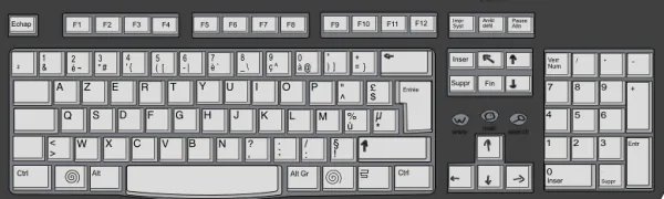 电脑键盘108键位排列图高清