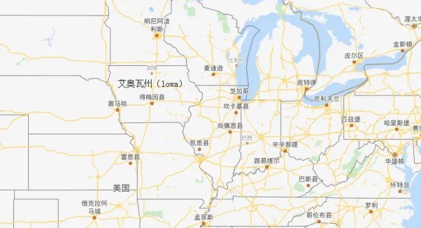 艾奥瓦州在美国哪里