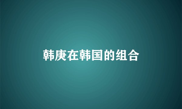 韩庚在韩国的组合