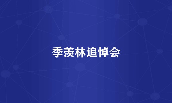 季羡林追悼会