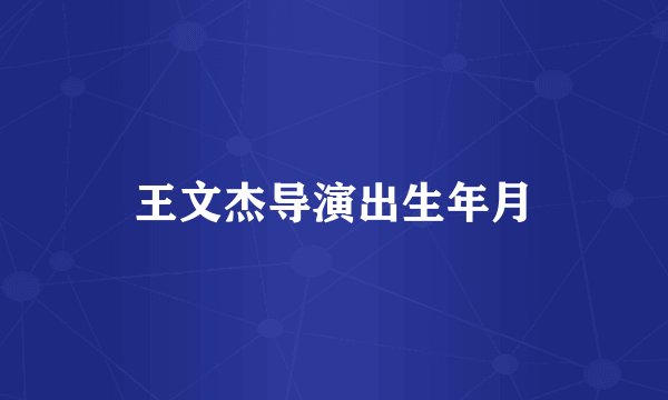 王文杰导演出生年月