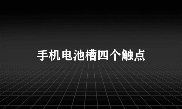 手机电池槽四个触点