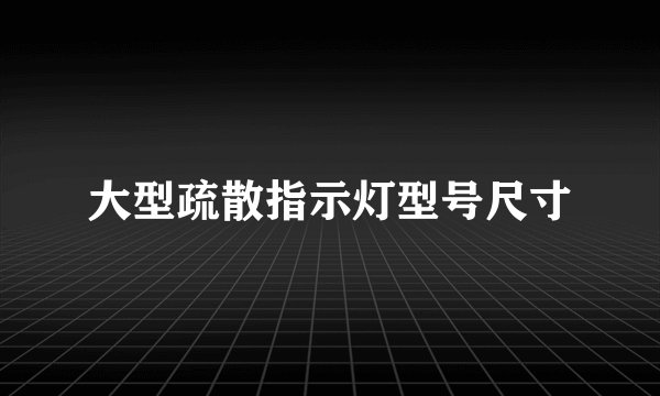 大型疏散指示灯型号尺寸
