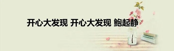 开心大发现 开心大发现 鲍起静