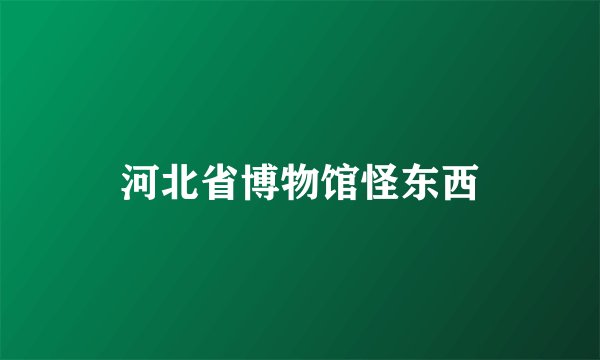 河北省博物馆怪东西