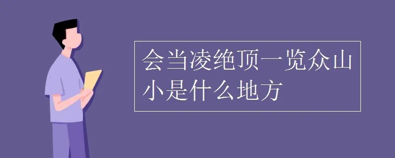会当凌绝顶一览众山小是什么地方