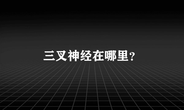 三叉神经在哪里？