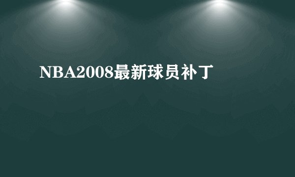 NBA2008最新球员补丁