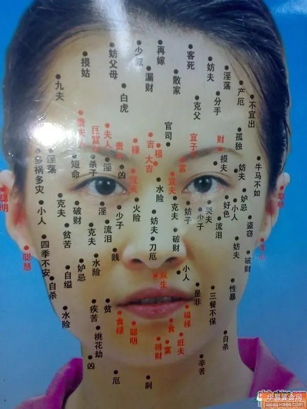脸上长痣面相图
