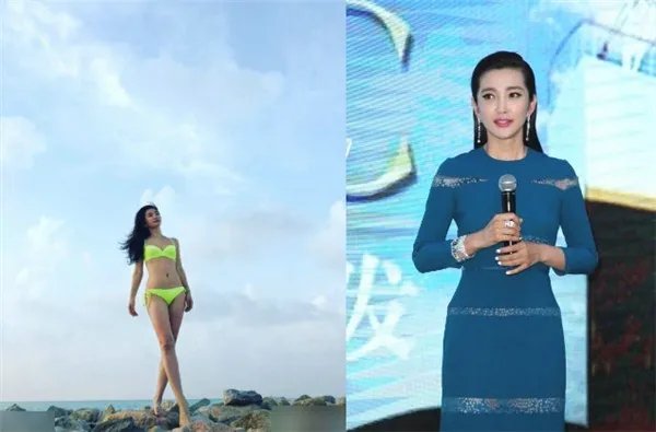 李冰冰晒照遭调侃 穿比基尼海边练瑜伽