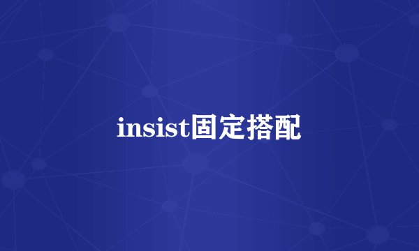 insist固定搭配