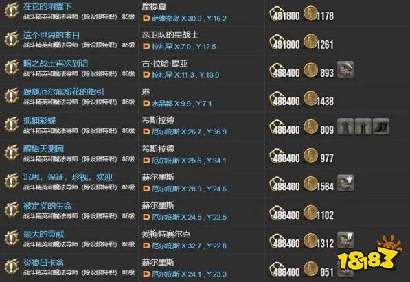 ff146.0主线任务一览表 晓月之终途全108个主线任务汇总