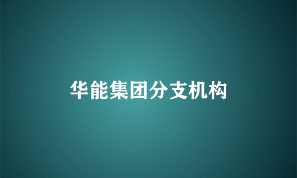 华能集团分支机构