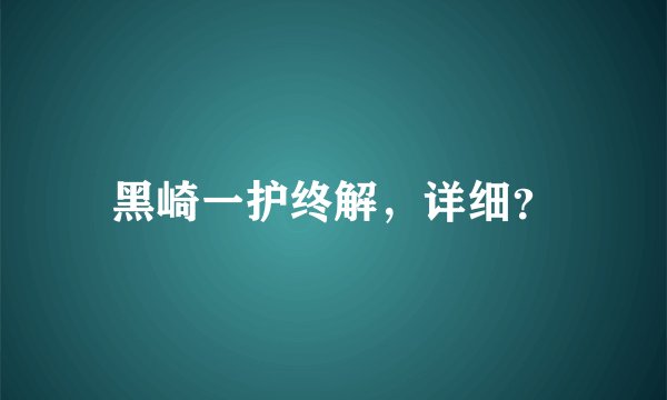 黑崎一护终解，详细？