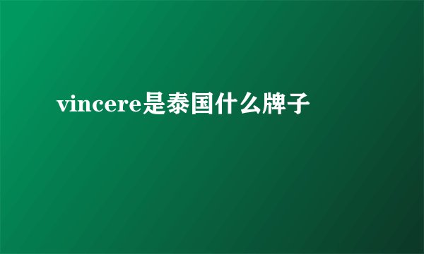 vincere是泰国什么牌子